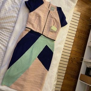 NWT Anthropologie knee length cinched dress